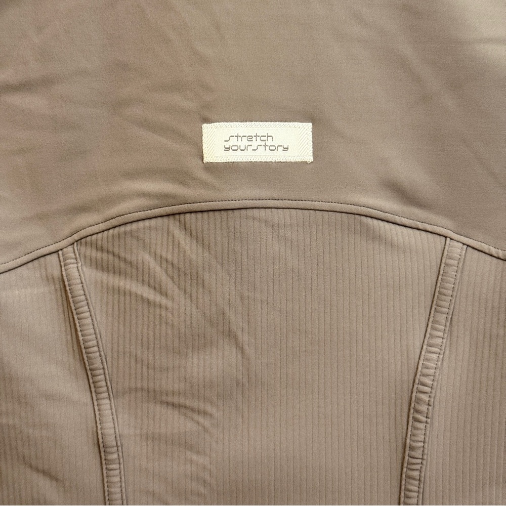 Taupe Long Sleeve Zip-Up Corset Jacket XS NWOT - Picture 5 of 7